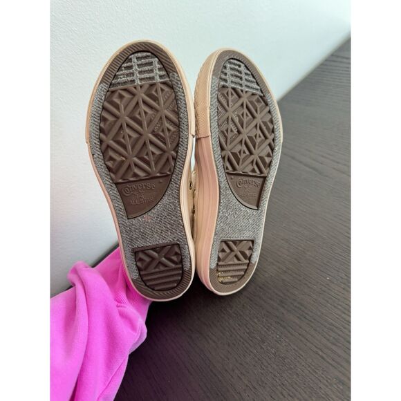 Converse Chuck Taylor All Star Low Pink Rose Gold Accents Girls Size 1 Shoes - Picture 4 of 6